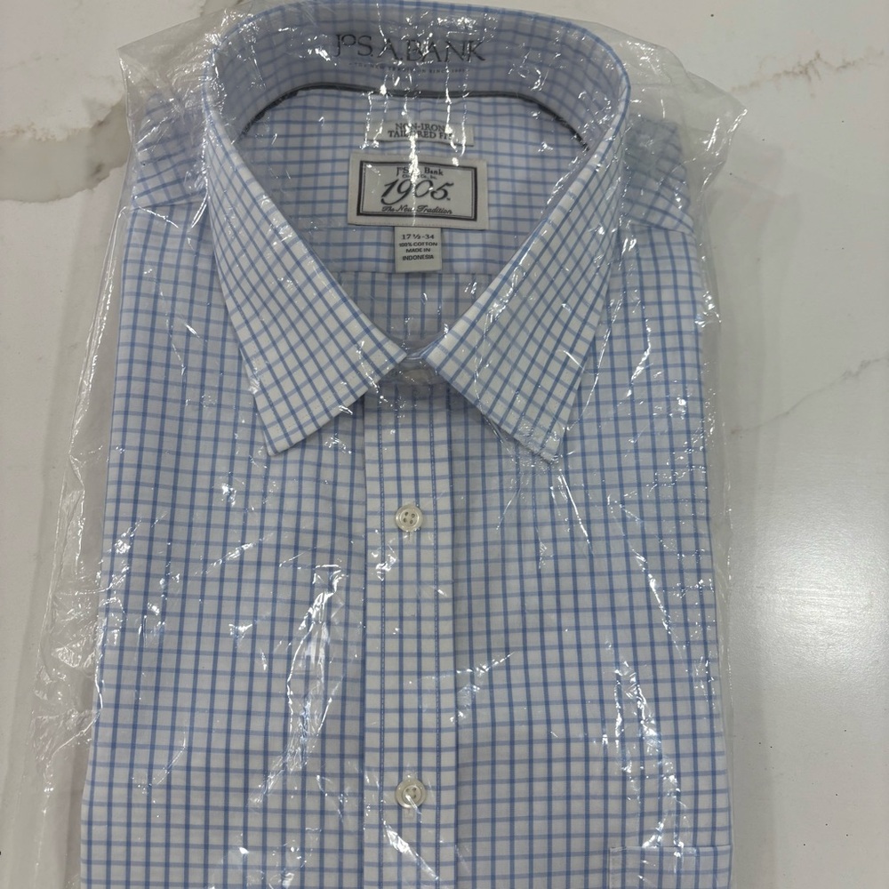 Jos. A. Bank Blue Checkered Men's Shirt